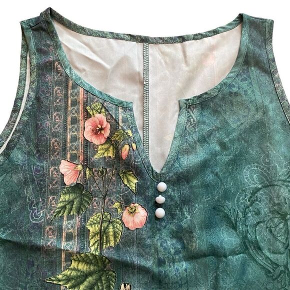 Sleeveless Floral Summer Dress Size Medium - Picture 3 of 6
